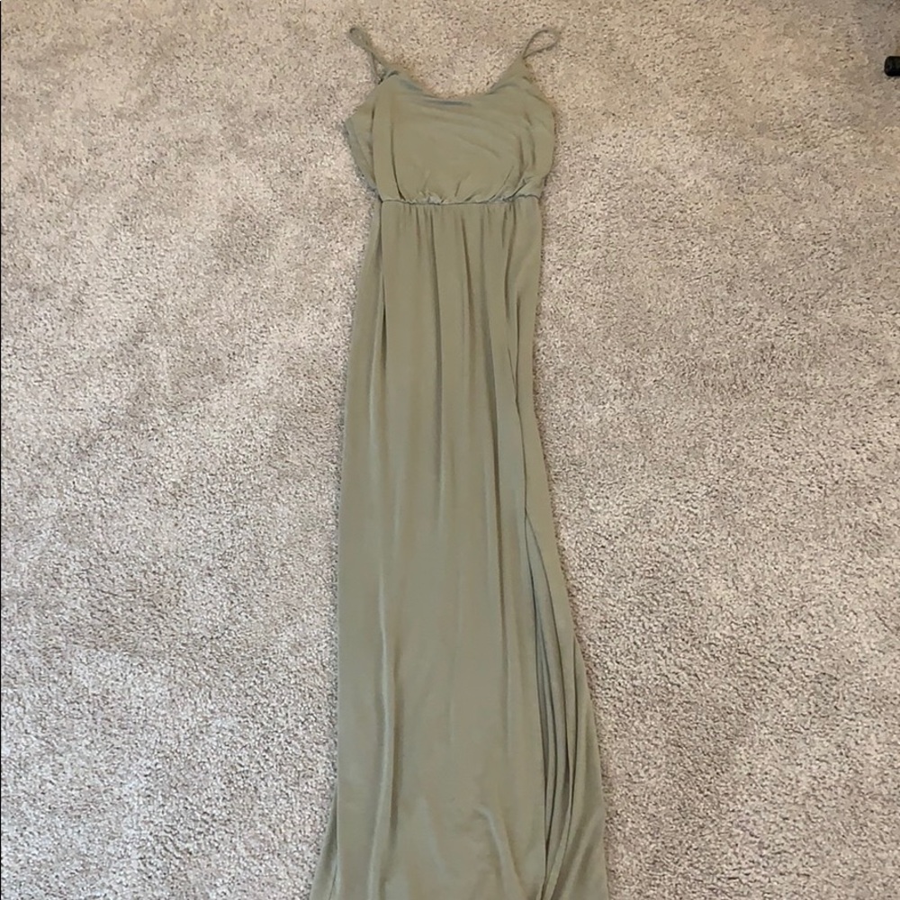 Olive green maxi dress